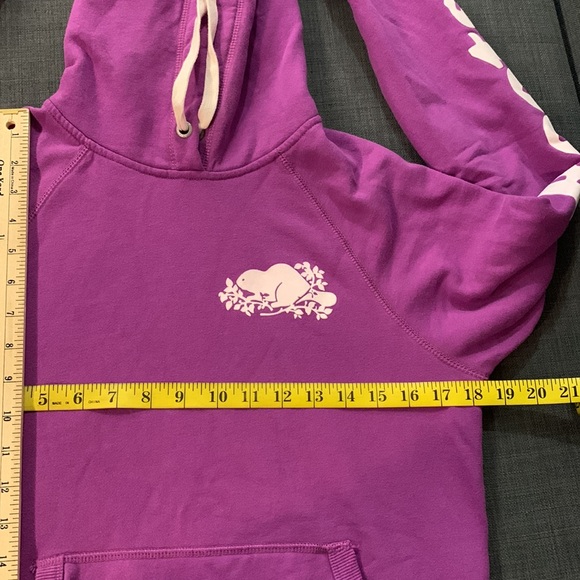 ROOTS Canada Sweatshirt Purple XS Pullover Hoodie Activewear Leisure Casual - Picture 14 of 16